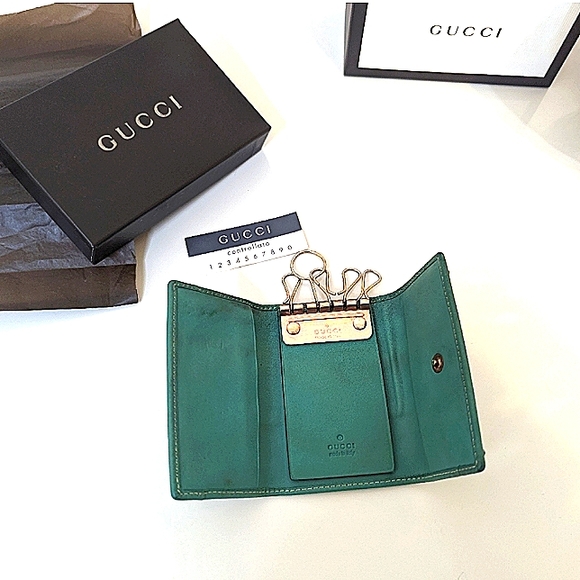 GUCCI AUTHENTIC LEATHER KEYHOLDER MONOGRAM CANVAS WITH BOX INCLUDED - Picture 6 of 10